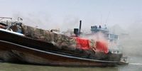 آتش سوزی یک لنج در بندر گناوه /اعزام ۳ ناجی به محل حادثه
