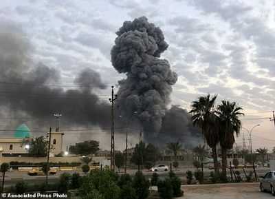 انفجار شدید در این انبار حشد الشعبی در جنوب بغداد