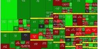 نقشه بورس در 90 دقیقه اول معاملات روز دوشنبه 