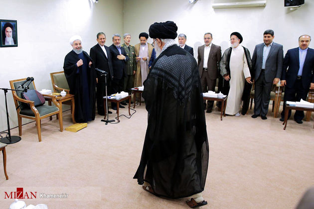 دیدار رئیس جمهور و اعضای هیات دولت دوازدهم با رهبر معظم انقلاب