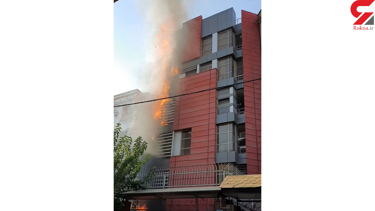 آتش سوزی ساختمان دفتر عصر ایران + عکس

