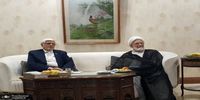 دیدار مهدی کروبی با عارف/ انتظار مردم عمل به شعارهای داده شده در مناظرات زمان انتخابات است+ عکس