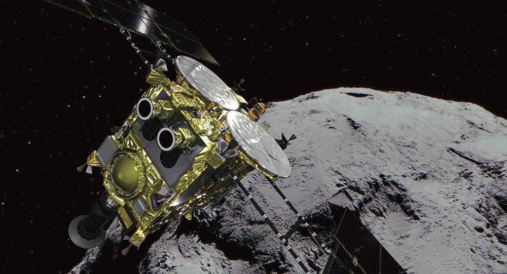 رهاسازی بمب بر روی یک سیارک توسط ژاپن + ویدئو