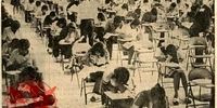 عکس خبرساز از تیپ جنجالی دانش‌آموز هیپی در جلسه امتحان !