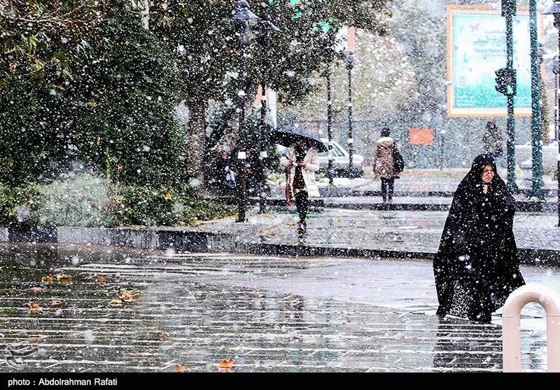 بارش گسترده برف و باران در سراسر کشور و ریزش تگرگ در 5 استان