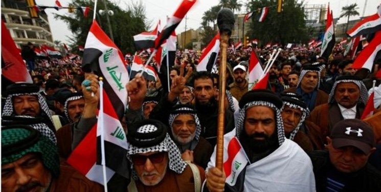 گزارش بی‌بی‌سی از تظاهرات ضدآمریکایی در بغداد