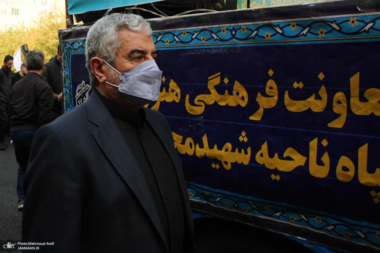 یکی از فرماندهان سابق سپاه در مراسم امروز + تصویر