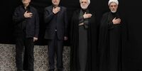 سران سه قوه در مراسم عزاداری حضرت فاطمه(س)/ علی لاریجانی هم بود+عکس