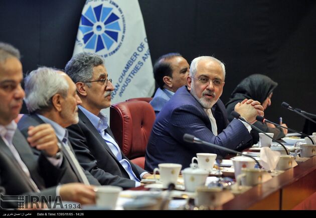 حضور وزیر امورخارجه در اتاق بازرگانی تهران