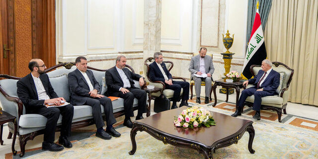جزئیات دیدار و گفتگوی علی باقری با رئیس جمهور عراق 