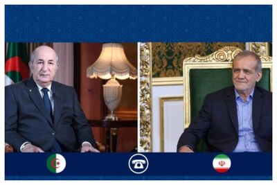 پزشکیان: امیدوارم تعاملات ایران و الجزایر نیز به بالاترین سطح ممکن ارتقا یابد