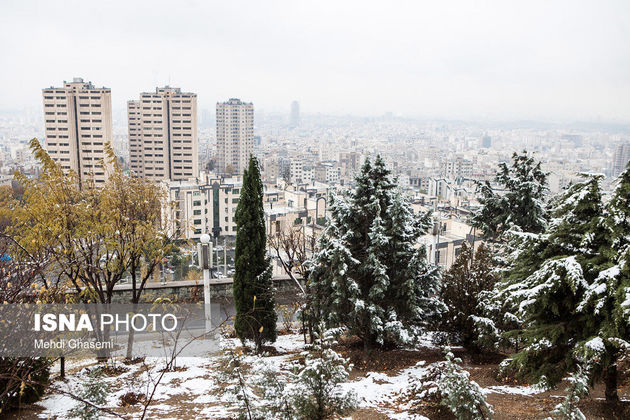 نخستین برف پاییزی تهران