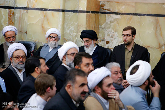 مراسم ترحیم آیت الله هاشمی رفسنجانی در مسجد اعظم قم