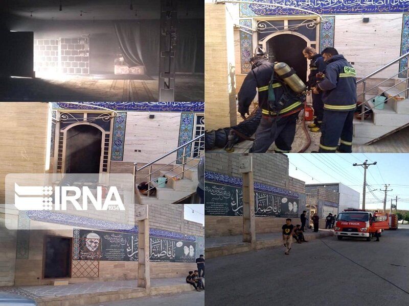 یک مسجد در خرمشهر آتش گرفت