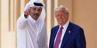 دیدار ترامپ با امیر قطر حین توقف سوخت‌گیری در راه مالزی