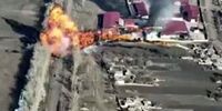 لحظه انهدام تانک روسی توسط موشک های اوکراین+فیلم