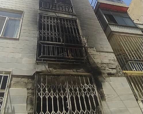 نجات ١٠ نفر از حریق ساختمان مسکونی در شرق تهران 

