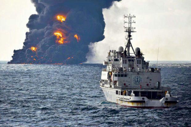 گزارش یورونیوز از جدال آب و آتش؛ یکسال از غرق شدن سانچی گذشت