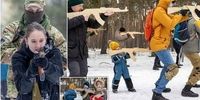 تصاویری جنجالی از کودکان اسلحه به دست اوکراینی! 