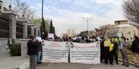 تجمع کارگران مقابل مجلس در اعتراض به  میزان افزایش حقوق ۱۴۰۱+ عکس