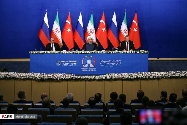 نشست سه‌جانبه تهران با حضور روحانی، پوتین و اردوغان