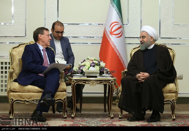 دیدار رئیس مجلس بلژیک با روحانی