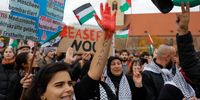 تظاهرات حامیان فلسطین در خیابان‌های برلین