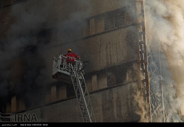 آتش سوزی در ساختمان پلاسکو تهران