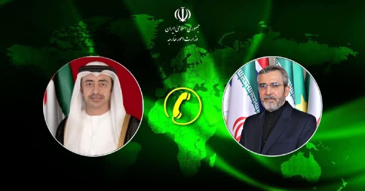 رایزنی تلفنی باقری با وزیر خارجه امارات/ برای توقف جنگ غزه تلاش می کنیم