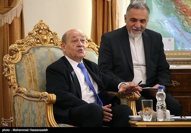 دیدار وزیر خارجه فرانسه با دبیر شورای عالی امنیت ملی
