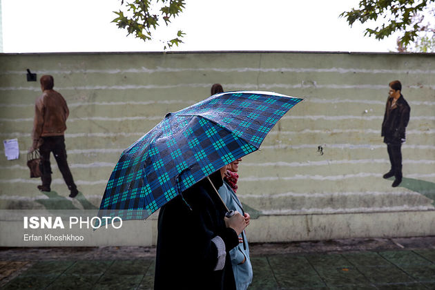 تصاویر اولین باران پاییزی تهران 98