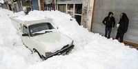 گیر افتادن مردم این منطقه در برف و کولاک شدید