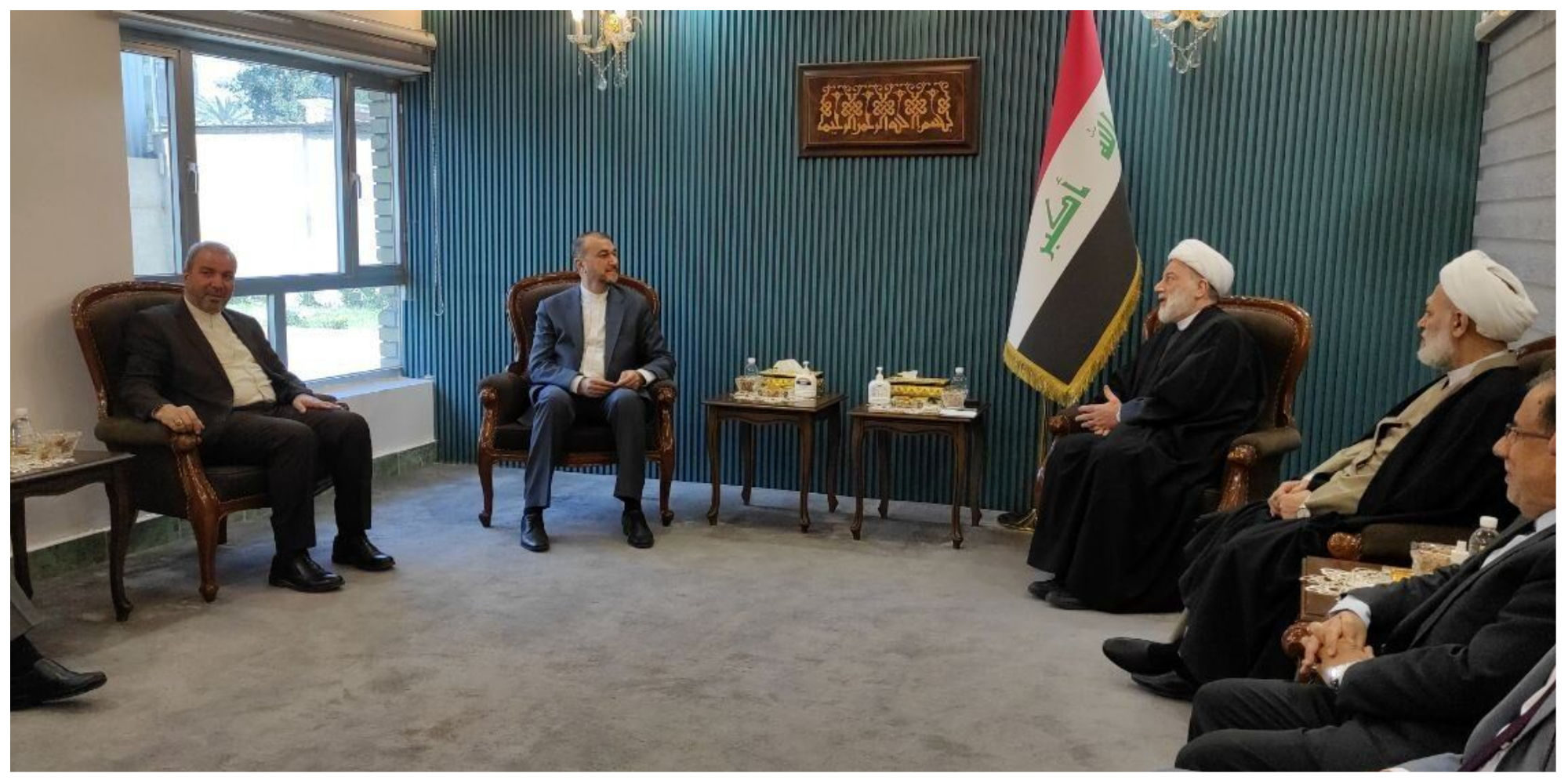 دیدار و گفتگوی امیرعبداللهیان با رئیس مجلس اعلای اسلامی عراق 