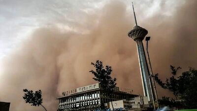 باد شدید، رگبار و رعد و برق در تهران