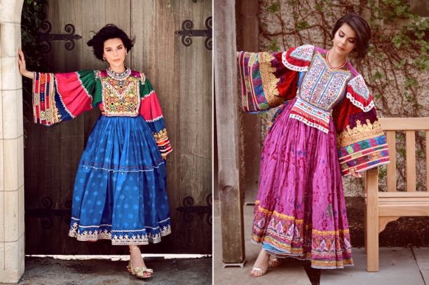 تصاویری از کمپین زنان افغان علیه طالبان با هشتگ به لباس من دست نزن!