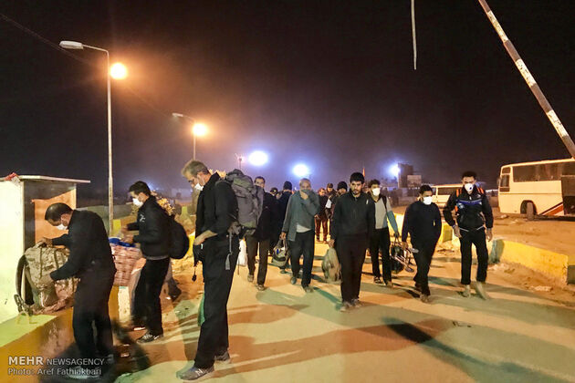 بازگشت زائران اربعین حسینی از مرز مهران