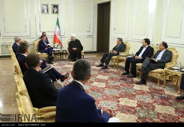 دیدار رئیس مجلس بلژیک با روحانی
