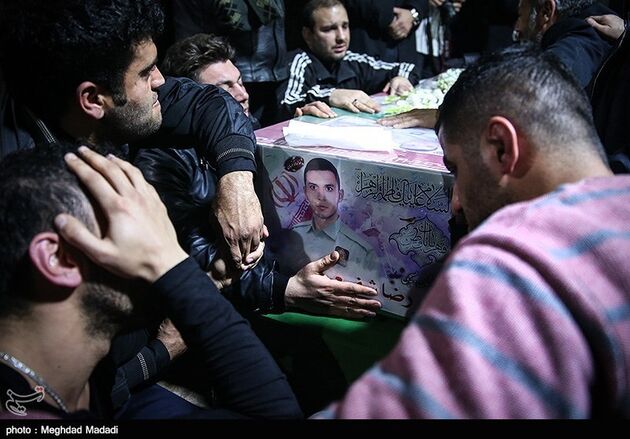 مراسم وداع با پیکر آتش نشانان شهید حادثه پلاسکو