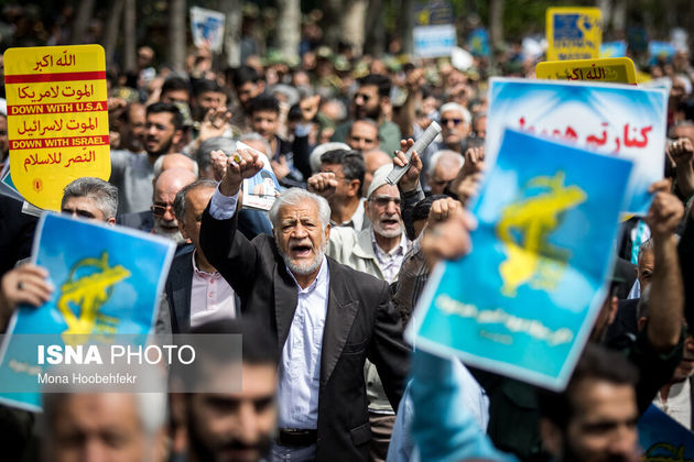 تصاویر تظاهرات بعد از نمازجمعه تهران در حمایت از سپاه