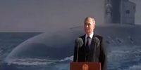 حضور پوتین در مراسم برافراشتن پرچم زیردریایی هسته‌ای 