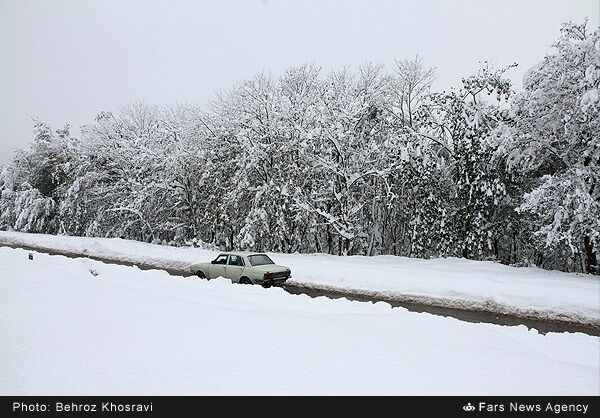 بارش برف سنگین در مازندران