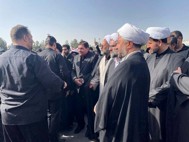 حضور مخبر و لاریجانی در مراسم خاکسپاری سردار شهید حاجی زاده + عکس 2