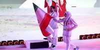 لحظه رژه کاروان ایران در مراسم افتتاحیه بازی‌های کشورهای اسلامی + فیلم