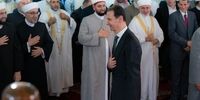 تصویری متفاوت از بشار اسد در نماز عید قربان
