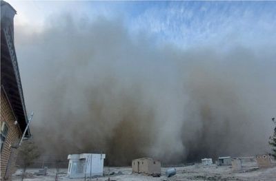 گرد و غبار وحشتناک چرخشی در این استان کشور+ فیلم