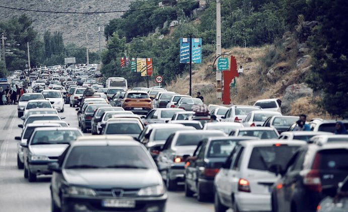 ترافیک در ورودی های شرقی تهران سنگین است