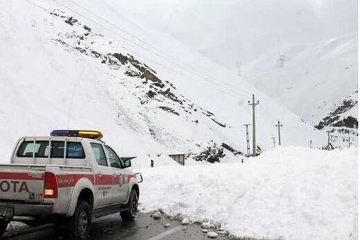 برف شدید در جاده هراز و فیروزکوه