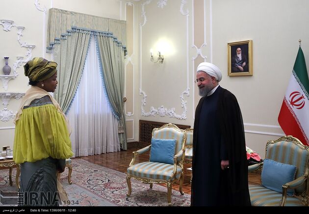 دیدار رئیس مجلس آفریقای جنوبی با روحانی