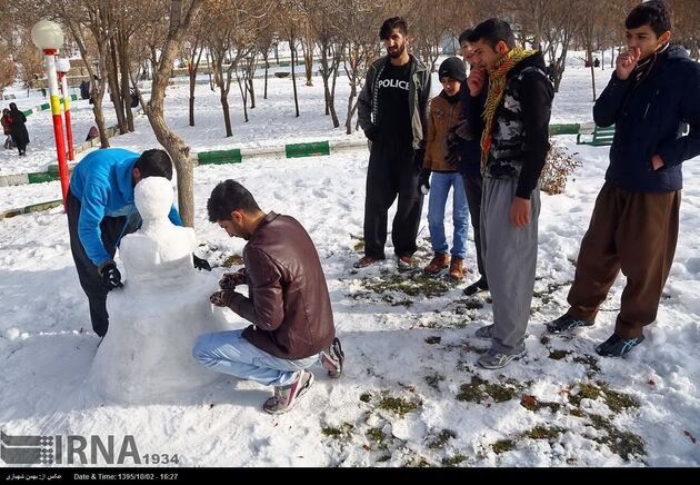 جشن آدم برفی در مریوان