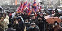 تجمع اعتراضی مخالفان نخست وزیر ارمنستان در خیابان‌های ایروان